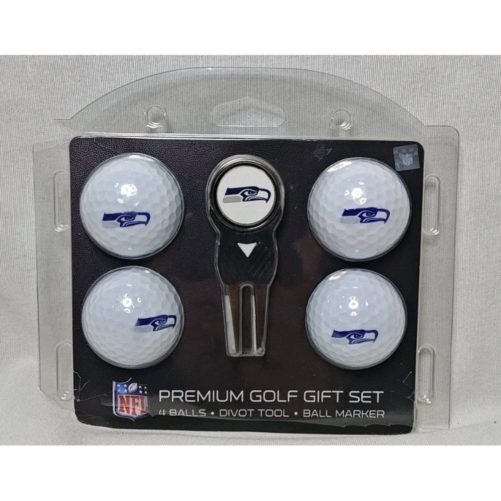 Seattle‎ Seahawks 5-Piece Golf Gift Set NEW NFL Team 4 Balls 1 Divot Tool NWT